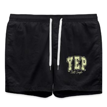xoxo love you amore Fleurs Femmes Saint Valentin 14 - Short de bain - noir - Devant - AI Model Male 185 light (185cm)