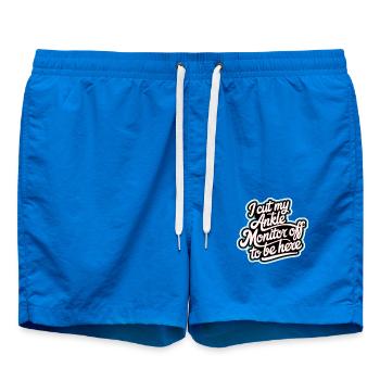 I Cut My Ankle Monitor Off To Be Here 10 - Badeshorts - Cobalt blue - Vorne