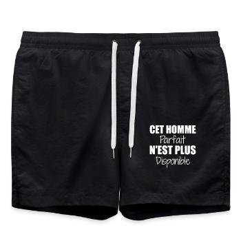 This perfect man is no longer available as a couple - Swim Trunks - black - Front - AI Model Male 185 light (185cm)