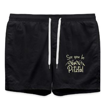 Pitztal Skiing Tyrol Snowboarding Austria - Swim Trunks - black - Front - AI Model Male 185 light (185cm)