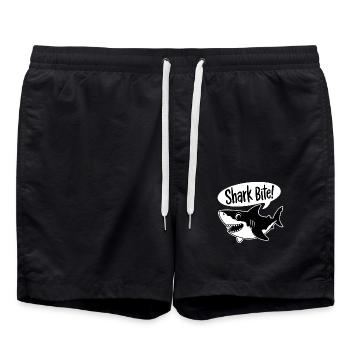 Morsure de requin ! - Drôle de requin - Short de bain - noir - Devant - AI Model Male 185 light (185cm)