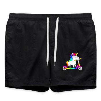 Trottinette Roller - Short de bain - noir - Devant - AI Model Male 185 light (185cm)