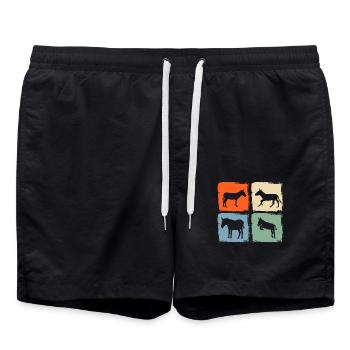Âne - Short de bain - noir - Devant - AI Model Male 185 light (185cm)