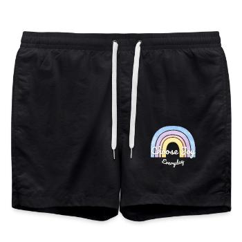 Sag´ja zum Leben - mit Stil! - Badeshorts - Schwarz - Vorne - AI Model Male 185 light (185cm)