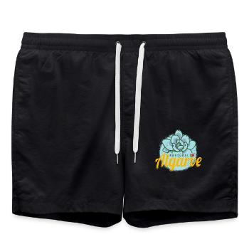 Algarve Portugal Flower Succulent Vintage Souvenir - Swim Trunks - black - Front - AI Model Male 185 light (185cm)