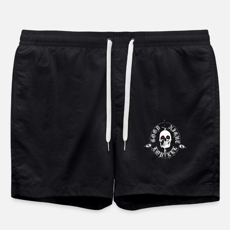 Night Lovell skull - Badeshorts - Schwarz