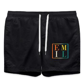 Emil - Short de bain - noir - Devant - AI Model Male 185 light (185cm)