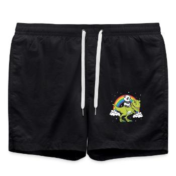 Panda Ours Panda Dinosaure Tyrannosaure T-Rex - Short de bain - noir - Devant - AI Model Male 185 light (185cm)