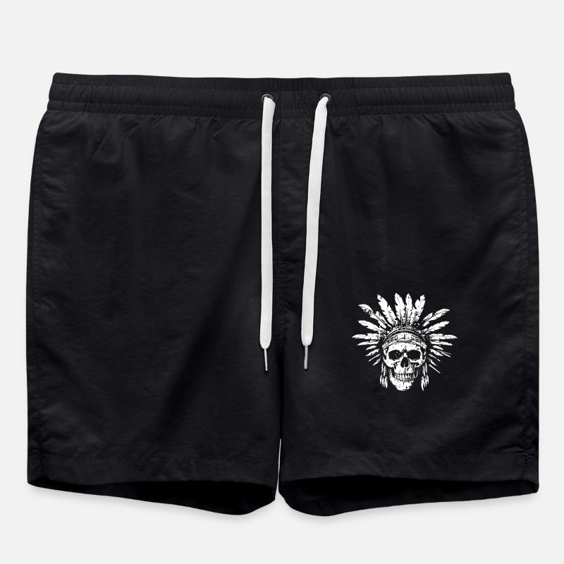 Crâne Indien 01 - Short de bain - noir