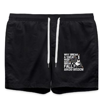 Aikido Wisdom - Swim Trunks - black - Front - AI Model Male 185 light (185cm)