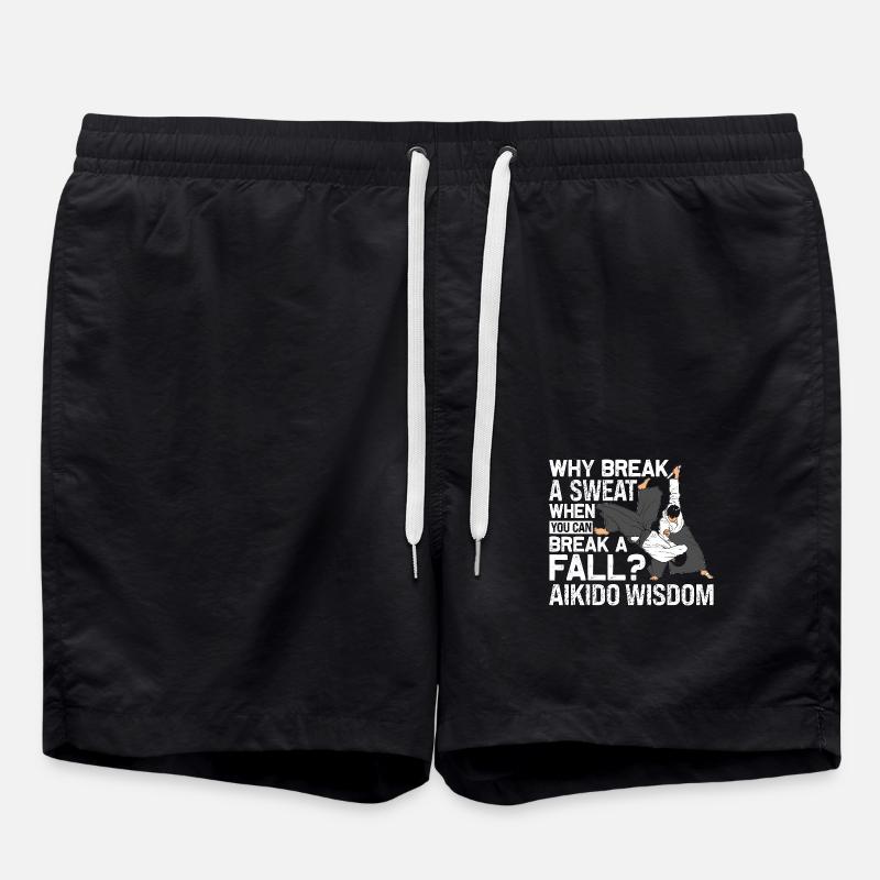 Aikido-Weisheit - Badeshorts - Schwarz