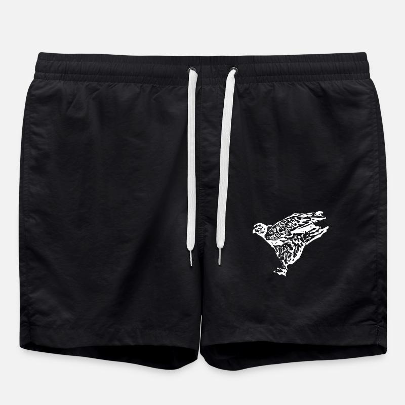 Wanderfalke Faucan Vogelräuber - Badeshorts - Schwarz