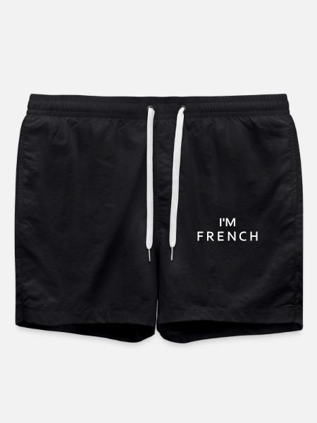 Im french - France - Swim Trunks - black