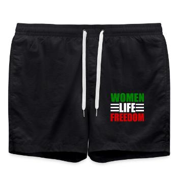 Women life freedom - Short de bain - noir - Devant - AI Model Male 185 light (185cm)