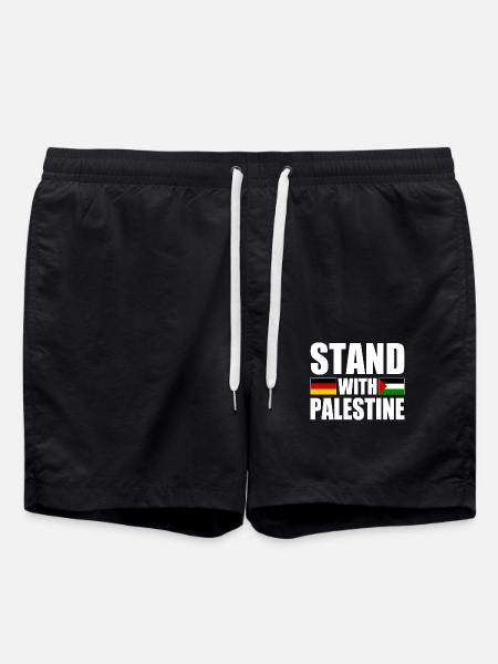 Stand with palestine - Swim Trunks - black