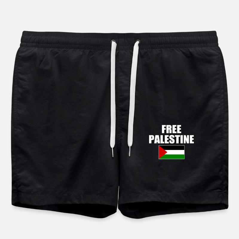 Free palestine - Swim Trunks - black