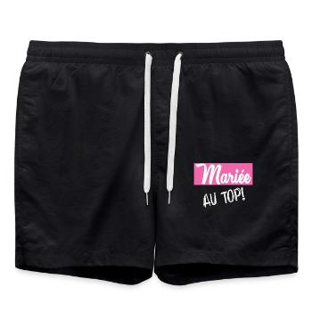 FUTURE MARIEE. EVJF. MARIEE. TEAM. TEAM MARIEE - Short de bain - noir - Devant - AI Model Male 185 light (185cm)