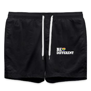 Be different - Badeshorts - Schwarz - Vorne - AI Model Male 185 light (185cm)