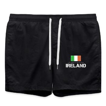 Irlande Irlande Drapeau irlandais - Short de bain - noir - Devant - AI Model Male 185 light (185cm)