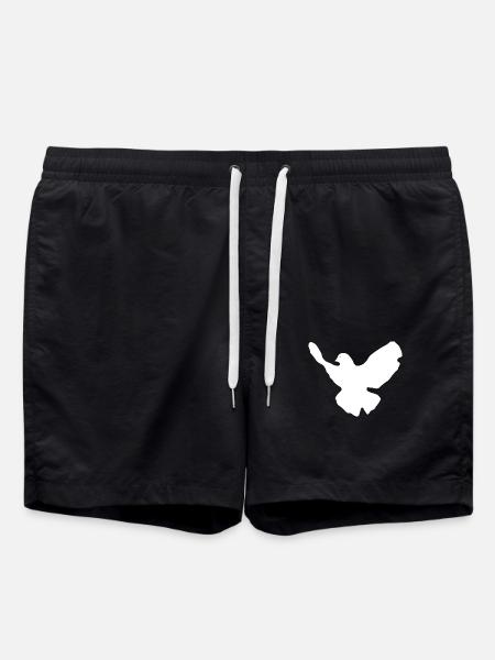 Friedenstaube - Badeshorts - Schwarz