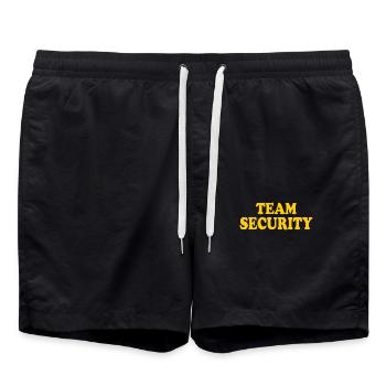 Team security - Swim Trunks - black - Front - AI Model Male 185 light (185cm)