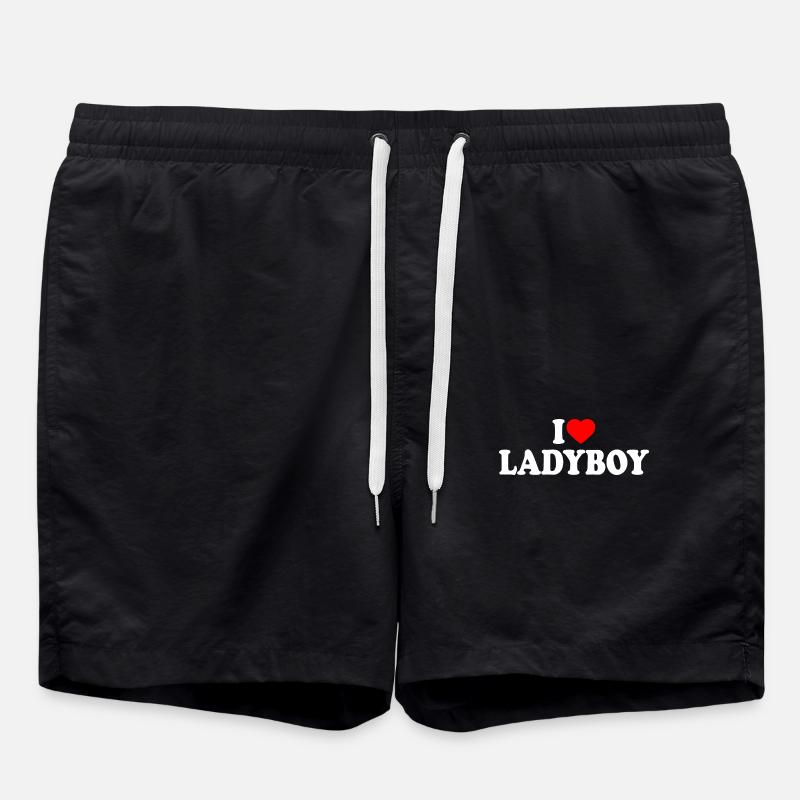 I love ladyboy - Swim Trunks - black