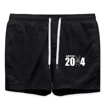 Abitur 2024 - Badeshorts - Schwarz - Vorne - AI Model Male 185 light (185cm)