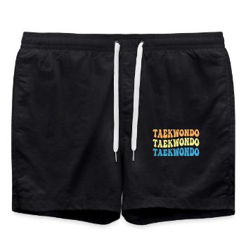 Taekwondo - Badeshorts - Schwarz - Vorne - AI Model Male 185 light (185cm)