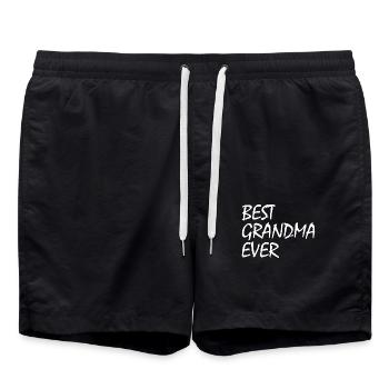 Best grandma ever - Swim Trunks - black - Front - AI Model Male 185 light (185cm)