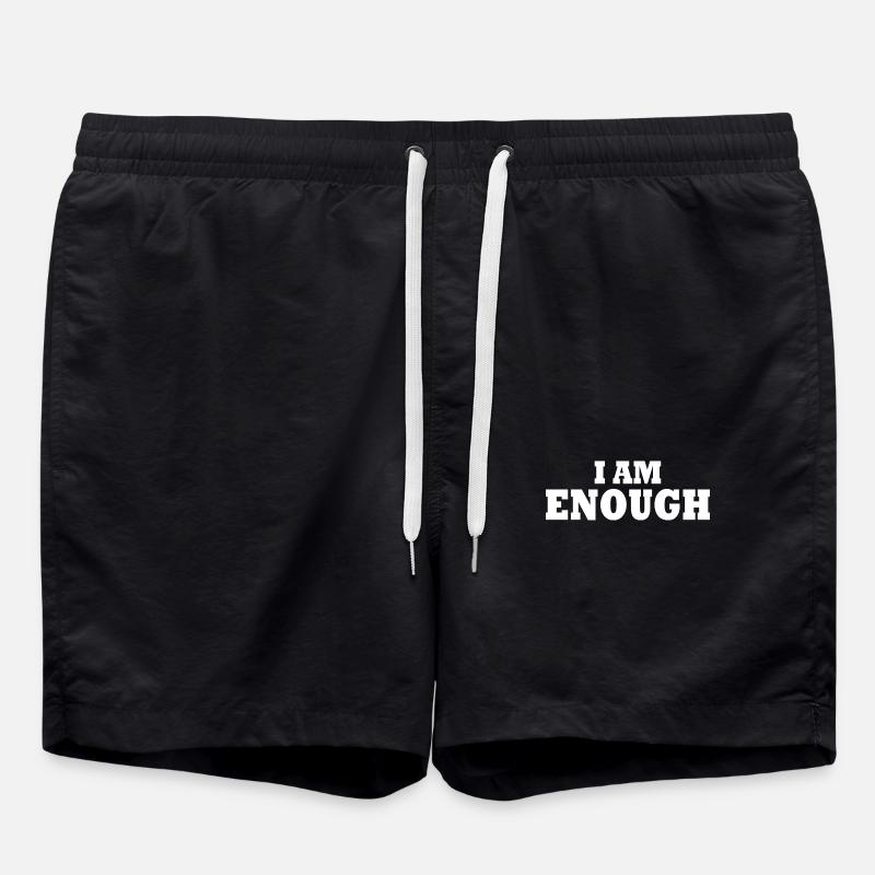 I am enough - Badeshorts - Schwarz