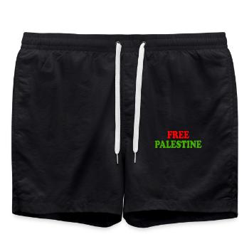 Free palestine - Badeshorts - Schwarz - Vorne - AI Model Male 185 light (185cm)