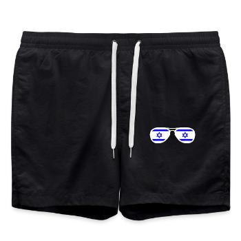 Israel - Swim Trunks - black - Front - AI Model Male 185 light (185cm)
