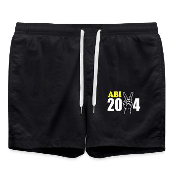 Abi 2024 - Badeshorts - Schwarz - Vorne - AI Model Male 185 light (185cm)
