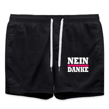 Nein danke - Badeshorts - Schwarz - Vorne - AI Model Male 185 light (185cm)