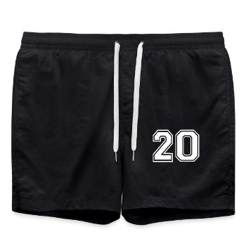 20 - Swim Trunks - black - Front - AI Model Male 185 light (185cm)