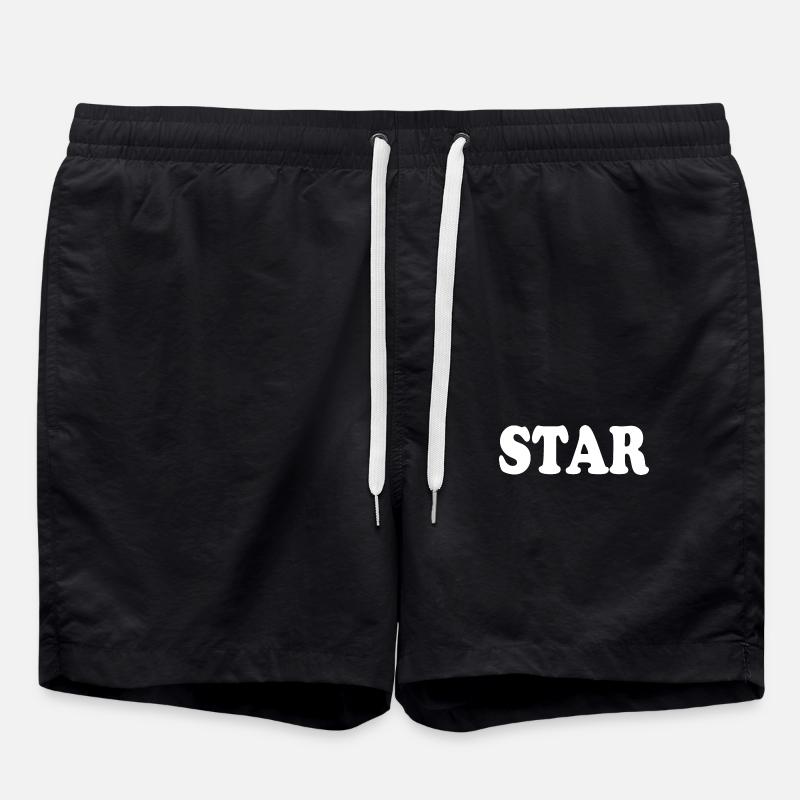 Star - Badeshorts - Schwarz