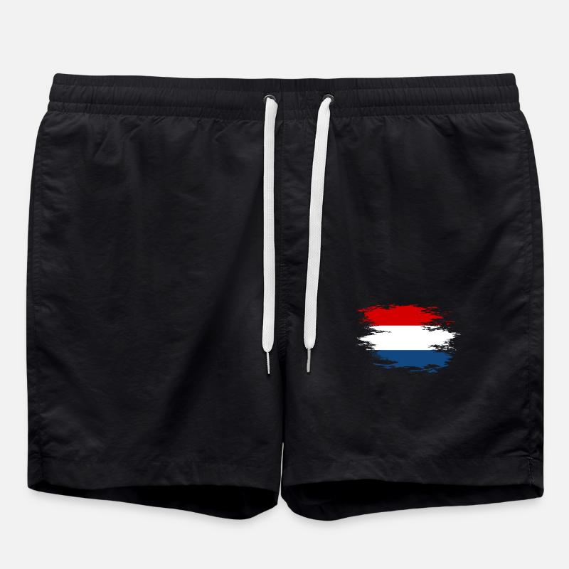 Drapeau hollandais utilisé design - Short de bain - noir