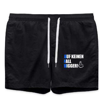 Definitely not digga - Swim Trunks - black - Front - AI Model Male 185 light (185cm)