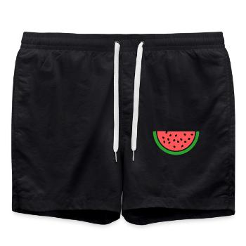 Melon pastèque - Short de bain - noir - Devant - AI Model Male 185 light (185cm)