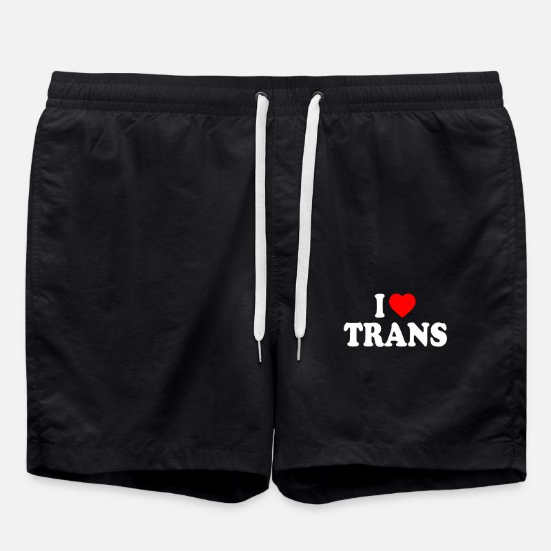 I love trans - Short de bain - noir