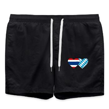 Thaïlande Bavière Drapeau Coeur utilisé - Short de bain - noir - Devant - AI Model Male 185 light (185cm)