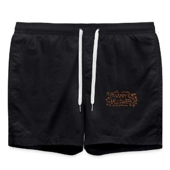 Happy Halloween Costume Halloween Party Funny - Swim Trunks - black - Front - AI Model Male 185 light (185cm)