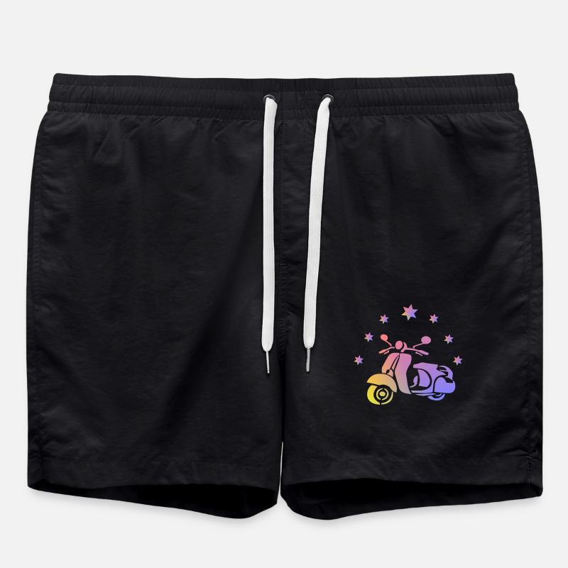 Retro scooter - Swim Trunks - black