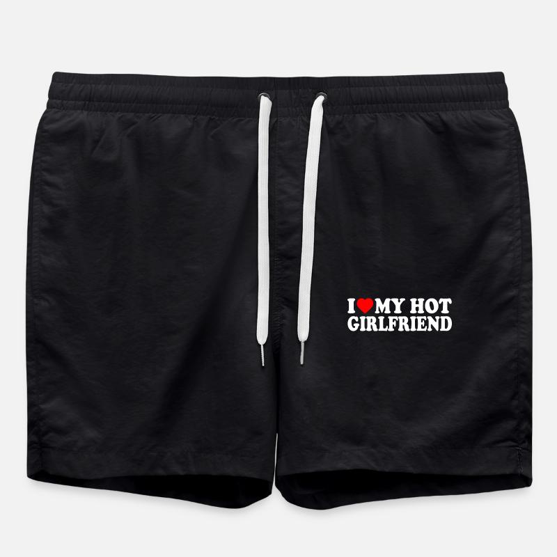 i love my hot girlfriend - Short de bain - noir