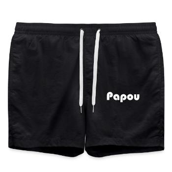 PAPOU. PAPA. FÊTE DES PÈRES. BONNE FÊTE PAPA - Short de bain - noir - Devant - AI Model Male 185 light (185cm)
