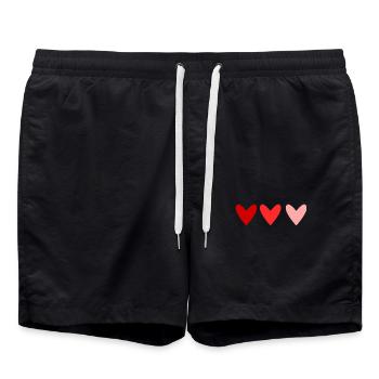 SAINT VALENTINE. bachelorette party. I LOVE YOU. I LOVE YOU. LOVE - Swim Trunks - black - Front - AI Model Male 185 light (185cm)