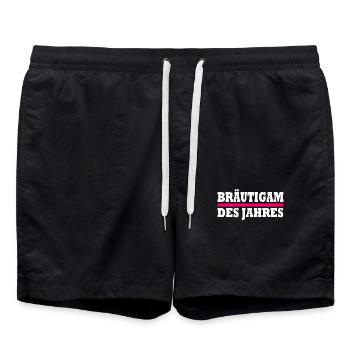 bräutigam des jahres - Badeshorts - Schwarz - Vorne - AI Model Male 185 light (185cm)
