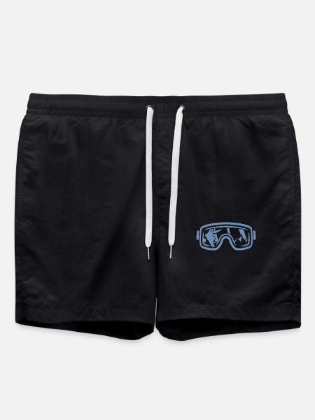Winter magic on the snowboard: - Swim Trunks - black