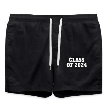 Class of 2024 - Swim Trunks - black - Front - AI Model Male 185 light (185cm)