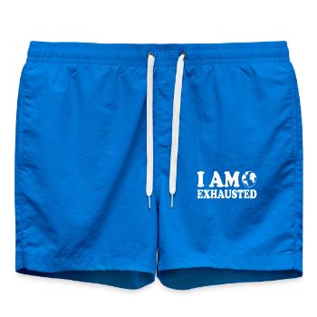 I am exhausted - Swim Trunks - cobalt blue - Front